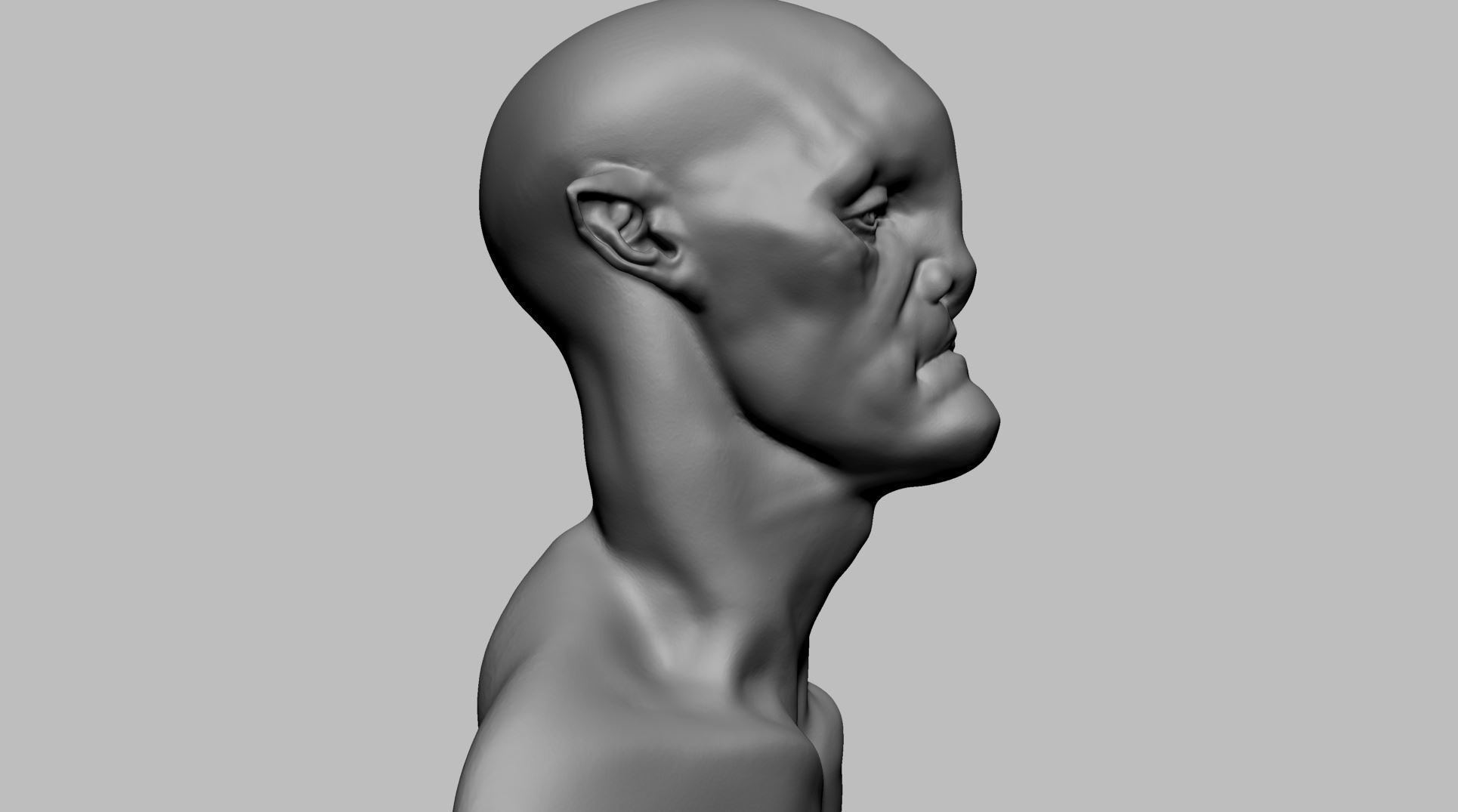 Creature Head N 3D model_2