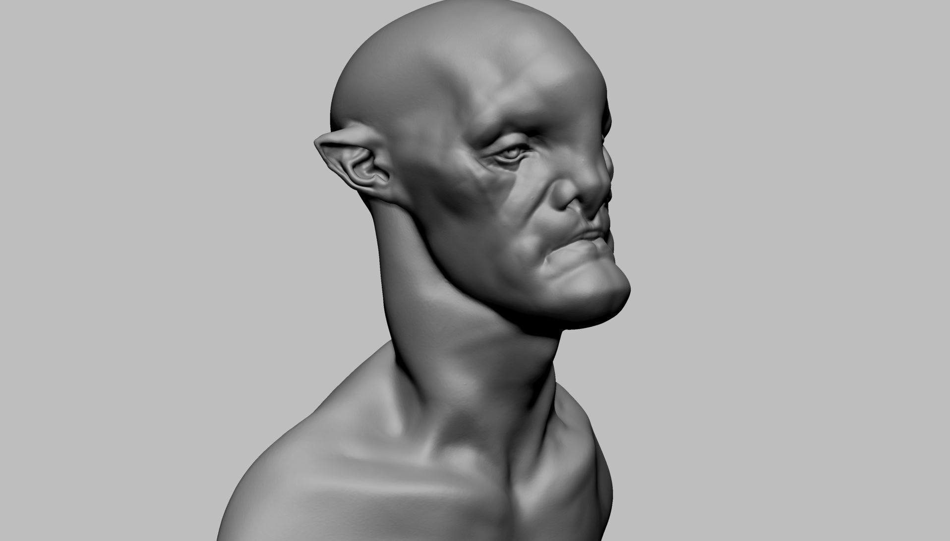 Creature Head N 3D model_1