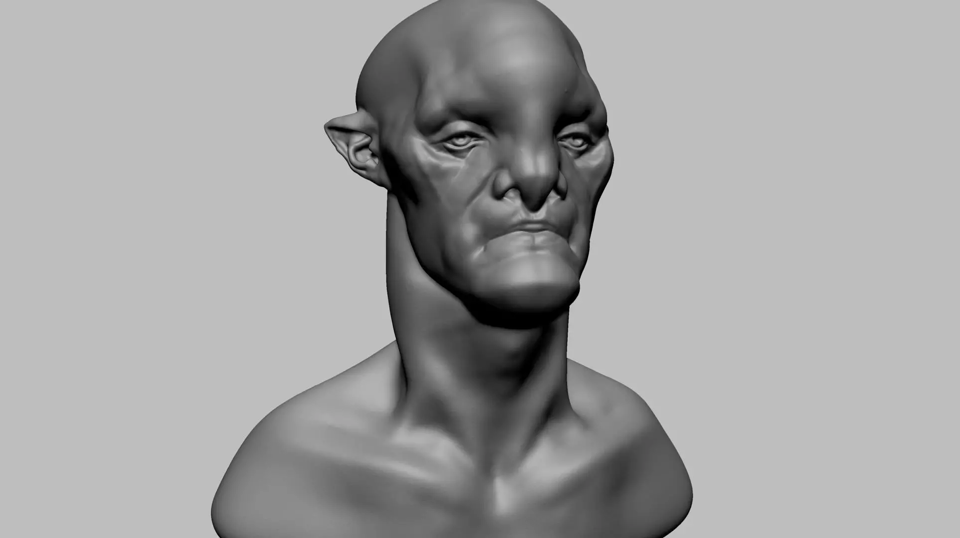 Creature Head N 3D model_0