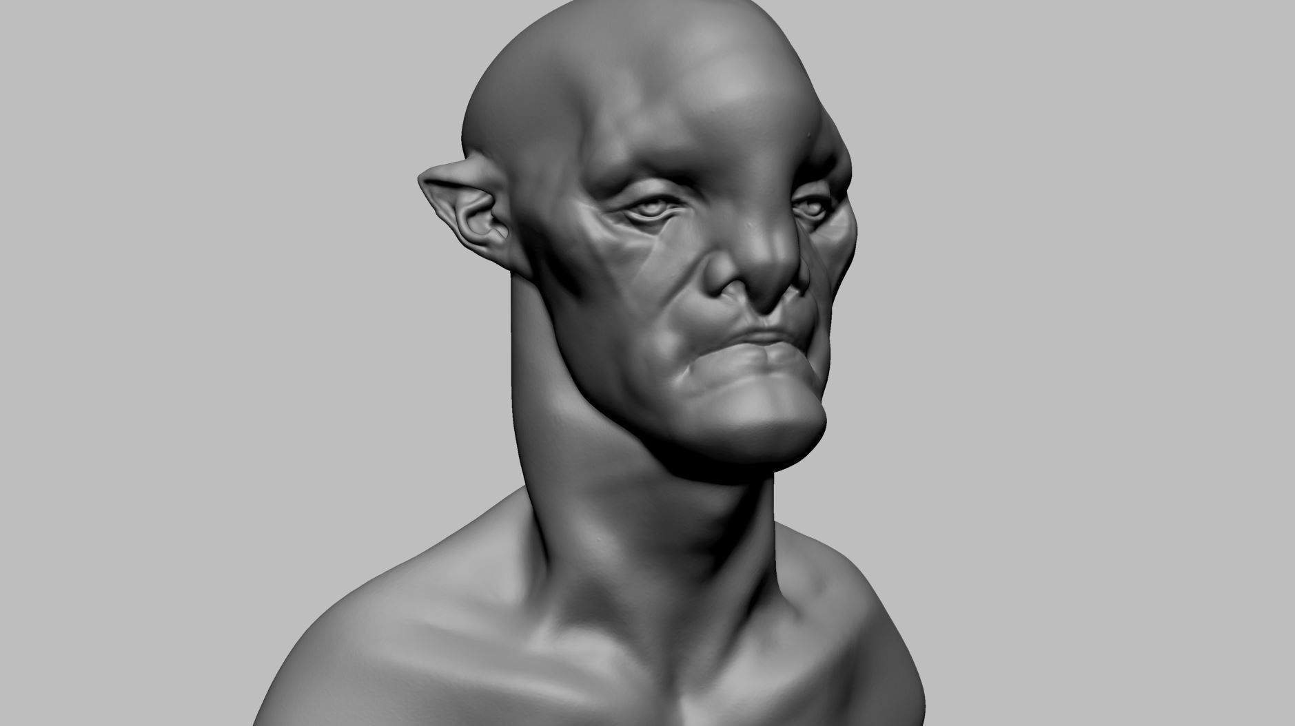 Creature Head N 3D model_9