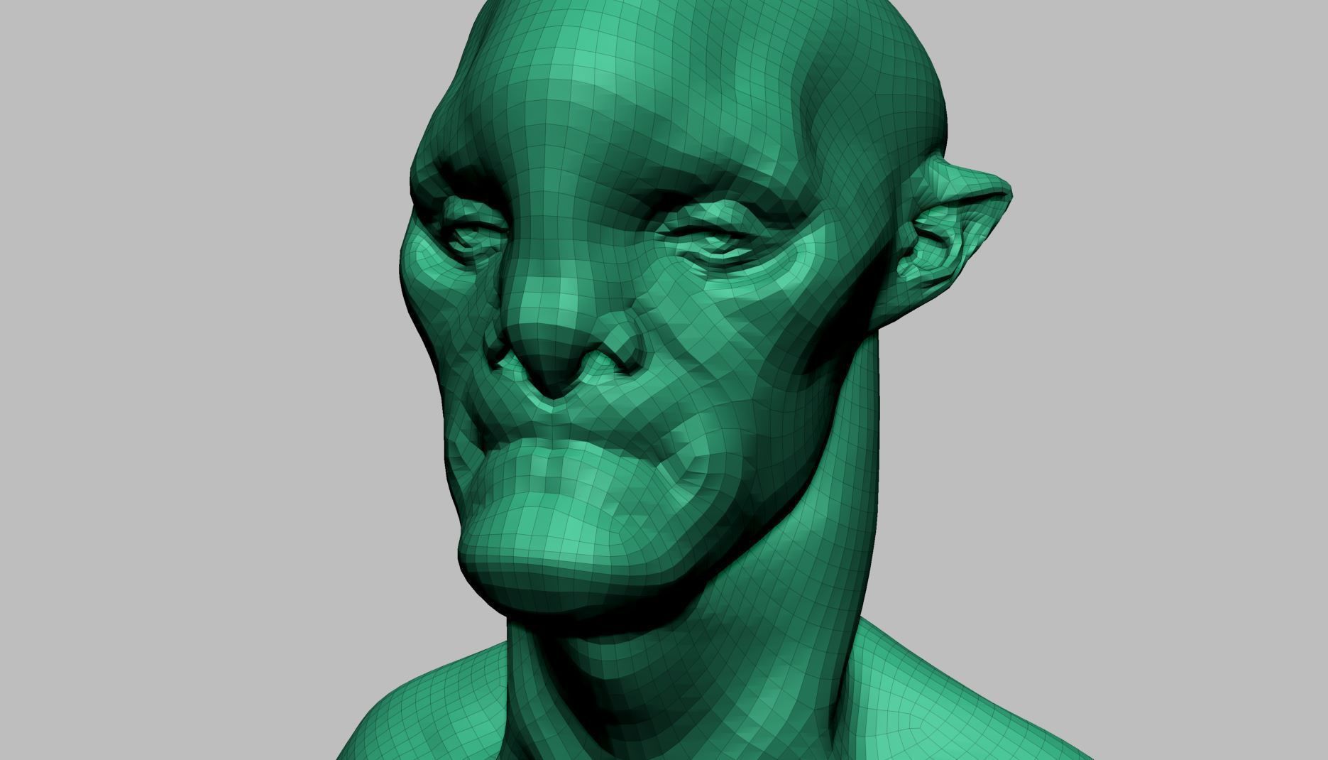 Creature Head N 3D model_11