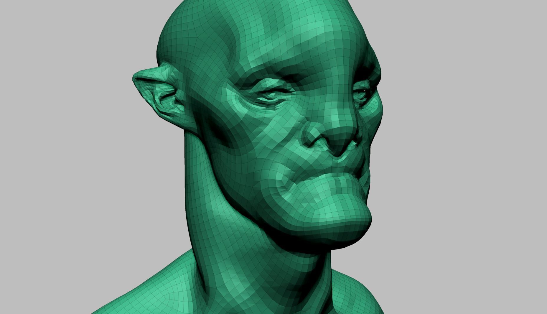 Creature Head N 3D model_10