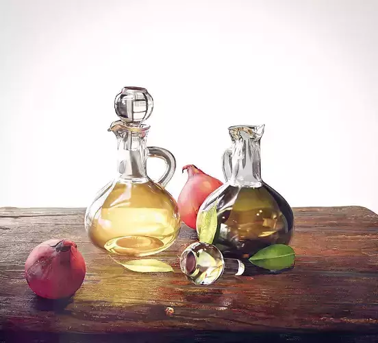 Oil Bottle  Low-poly 3D model