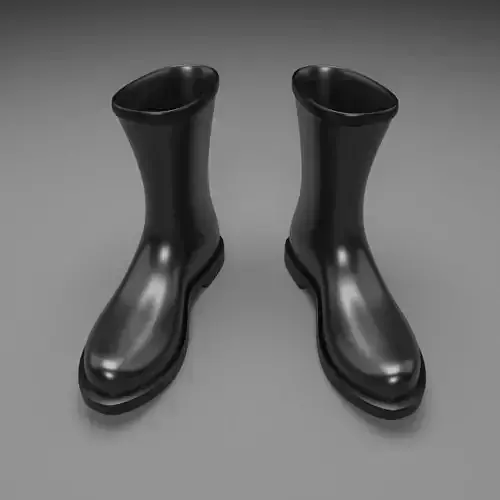 black ribber boots