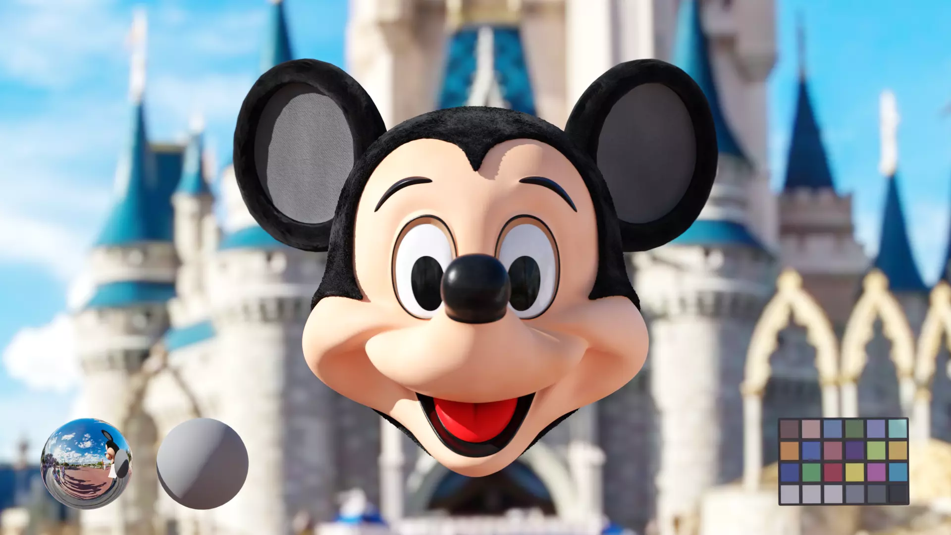 Mickey Mascot Head 3D model_0