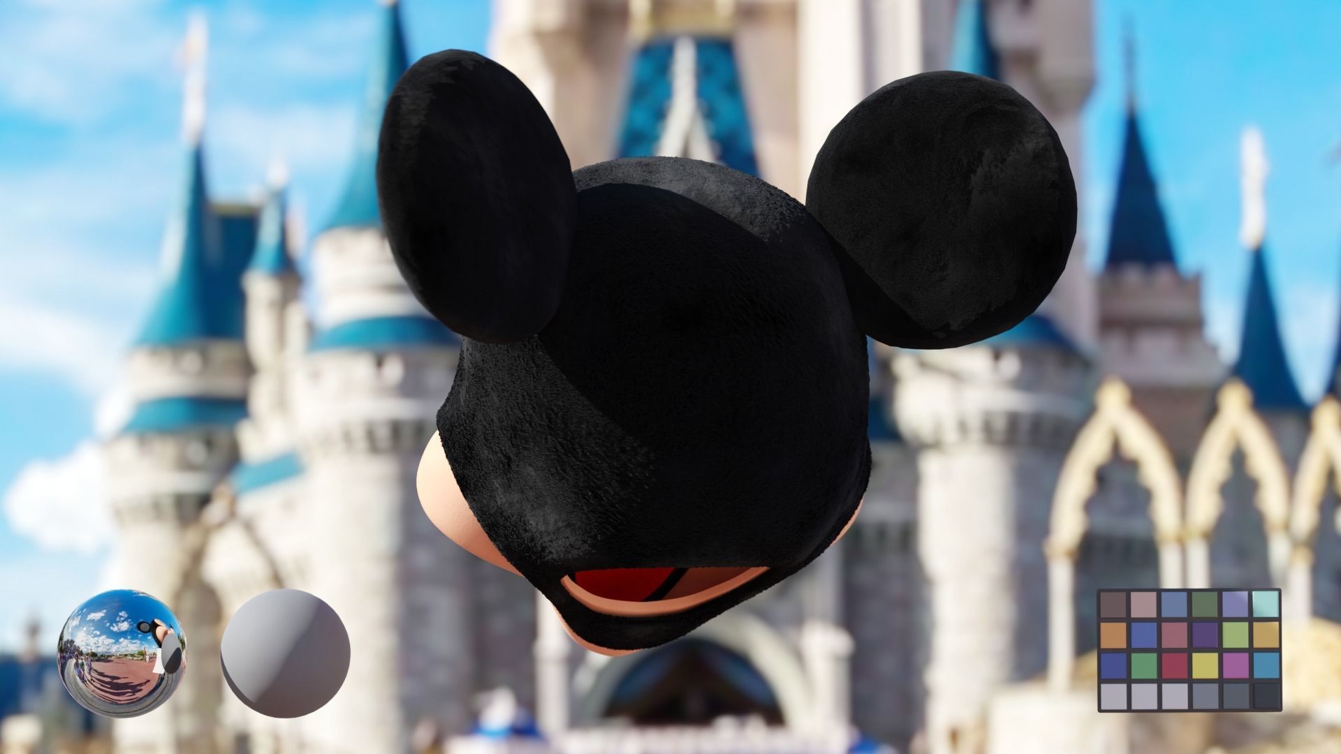 Mickey Mascot Head 3D model_3