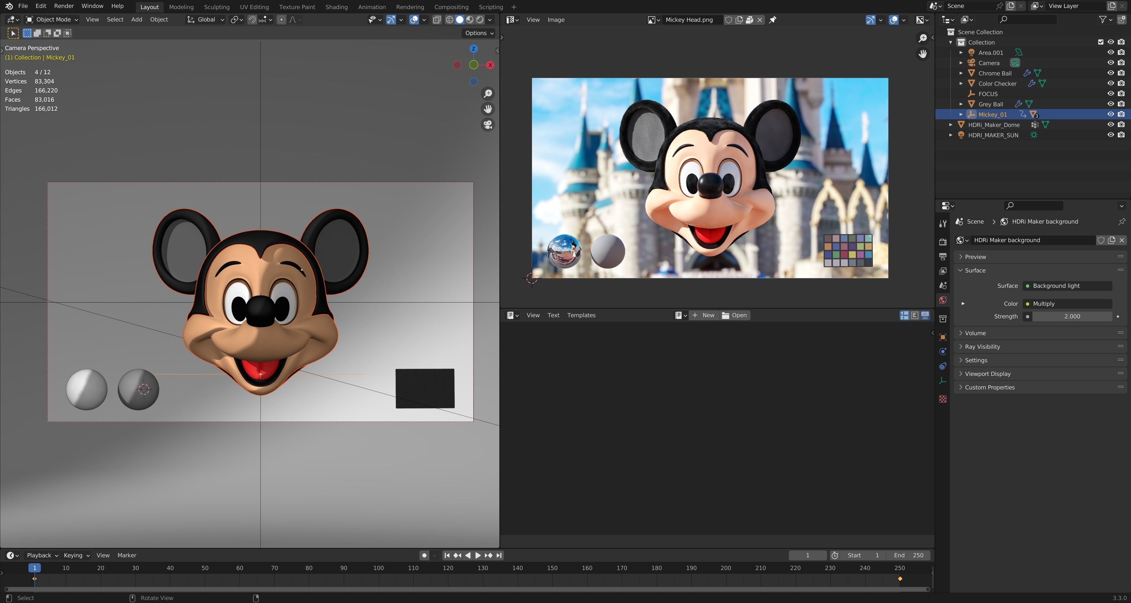Mickey Mascot Head 3D model_5