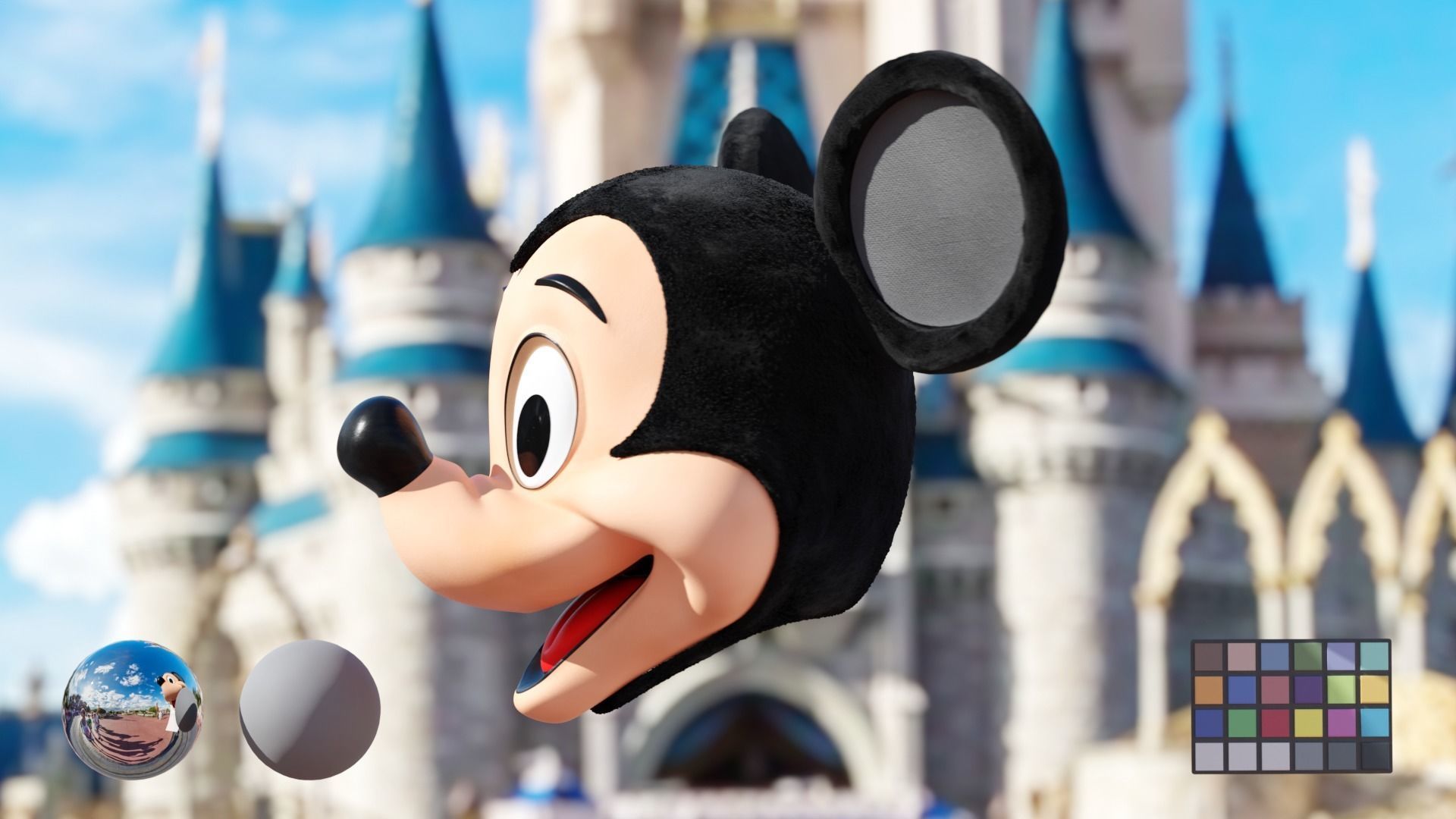 Mickey Mascot Head 3D model_4