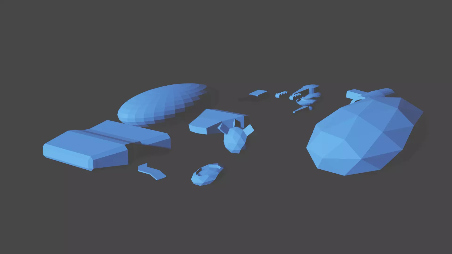 Spaceship Parts Free 3D model