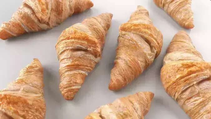 Croissant - 3D Scan Low-poly 3D model