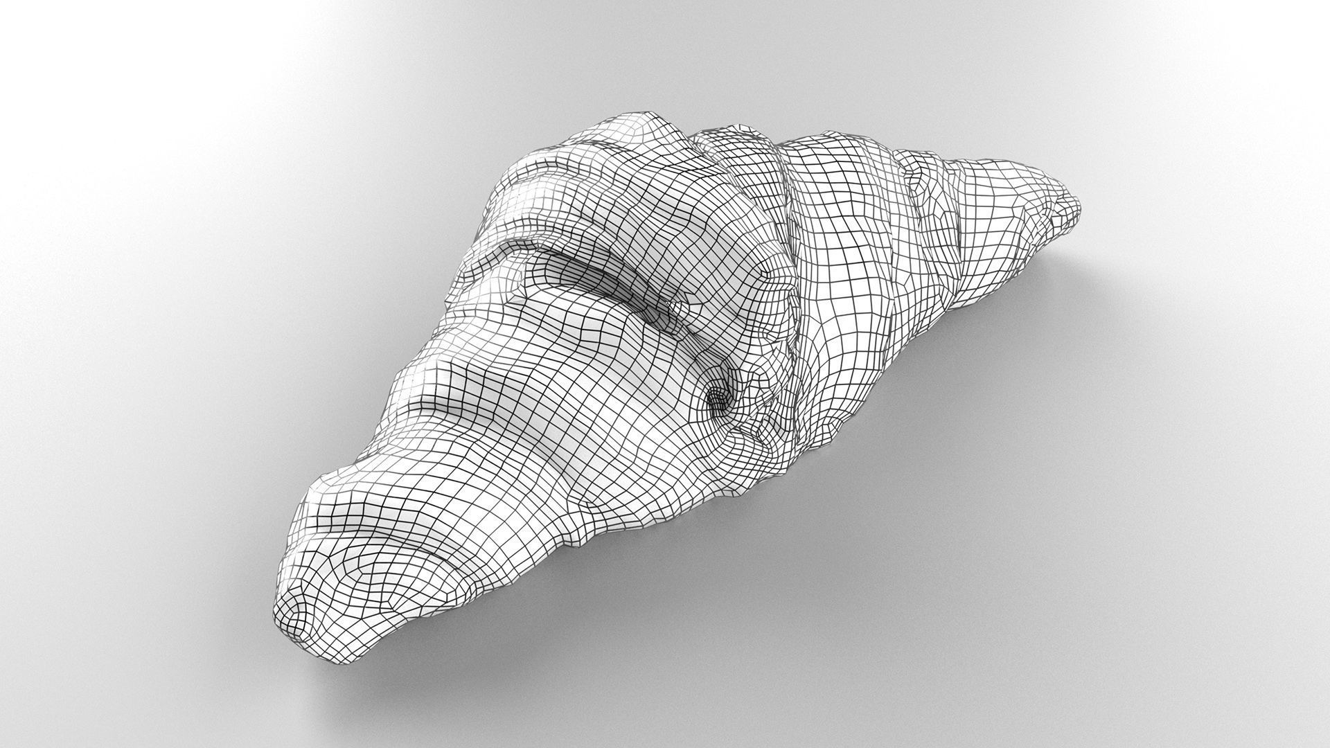 Croissant - 3D Scan Low-poly 3D model_2