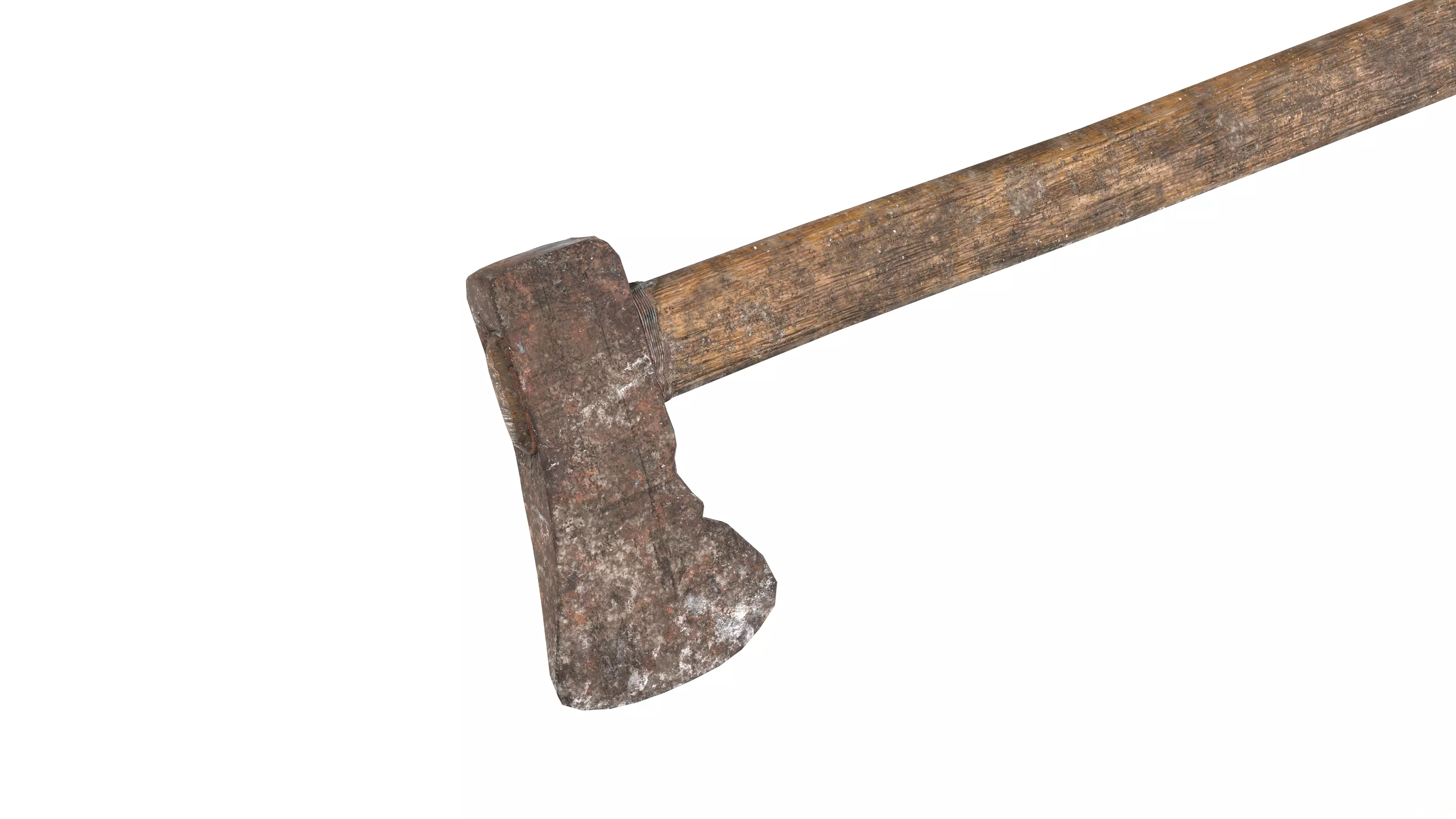 Old ax design Low-poly 3D model_0