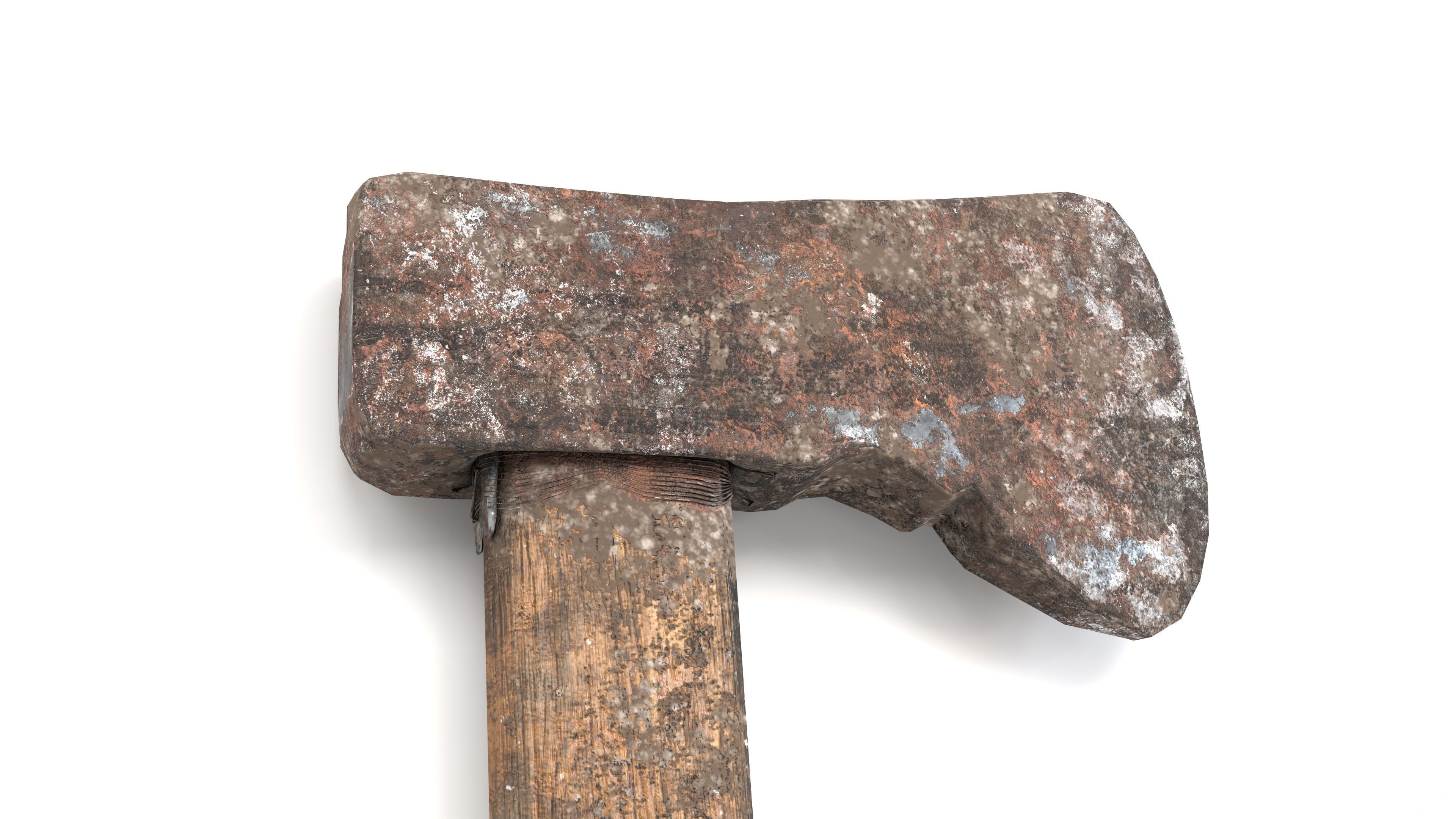 Old ax design Low-poly 3D model_6