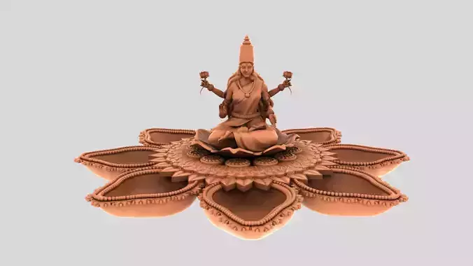clay oil lamp lakshmi