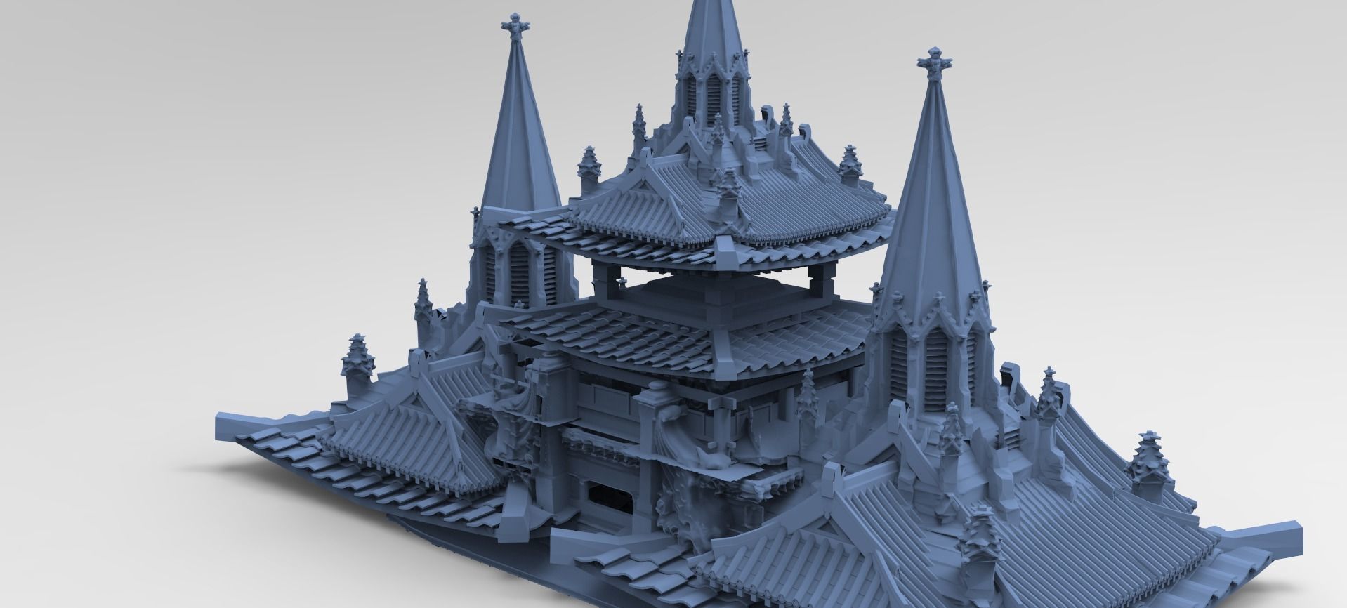 General Warlord Temple Roof grand 2 3D model_1