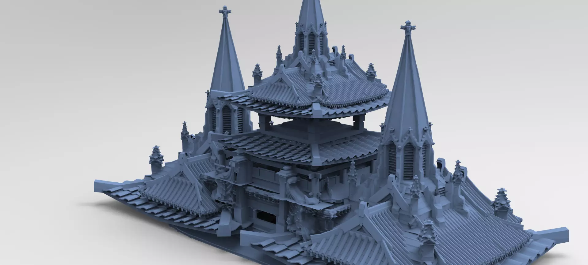 General Warlord Temple Roof grand 2 3D model_0