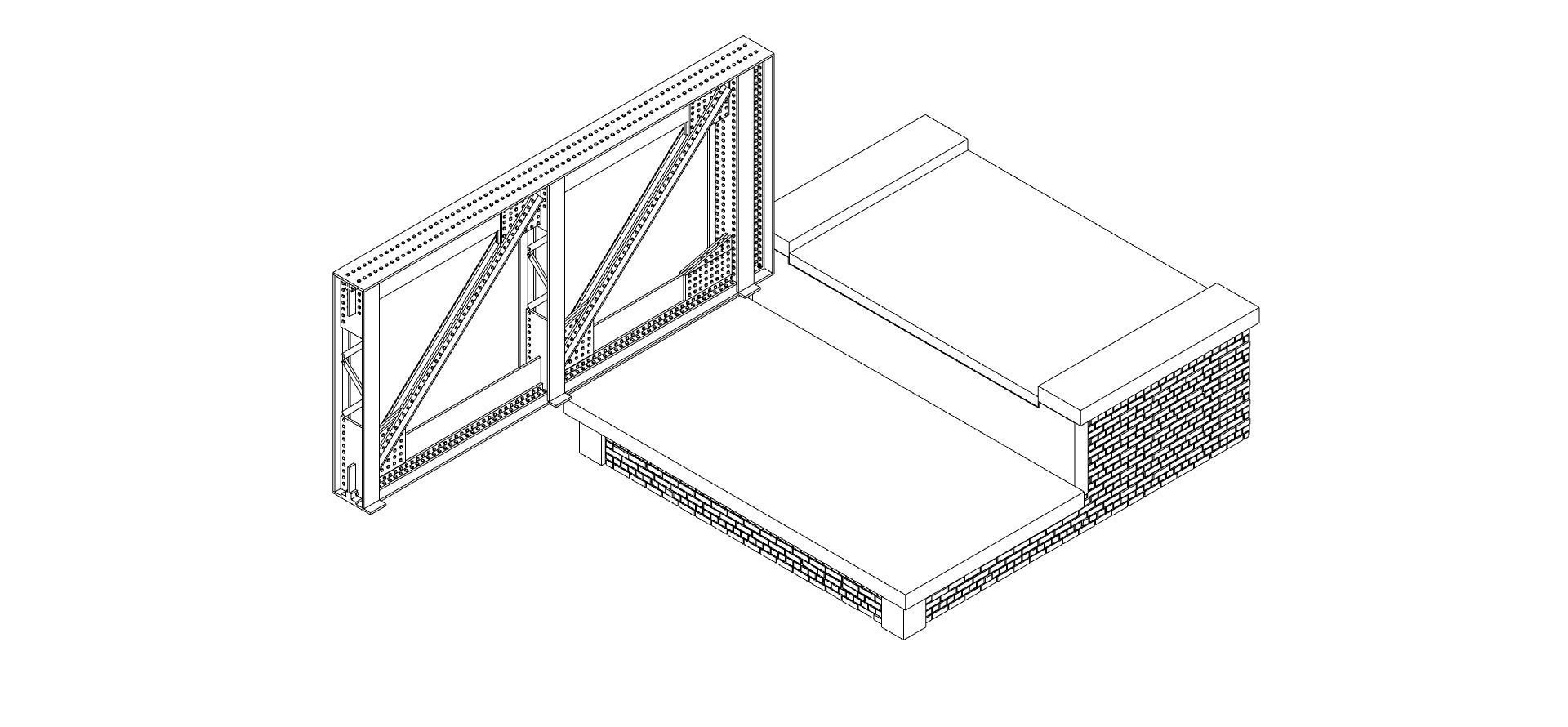 Historical Railroad Bridge 3D print model_13