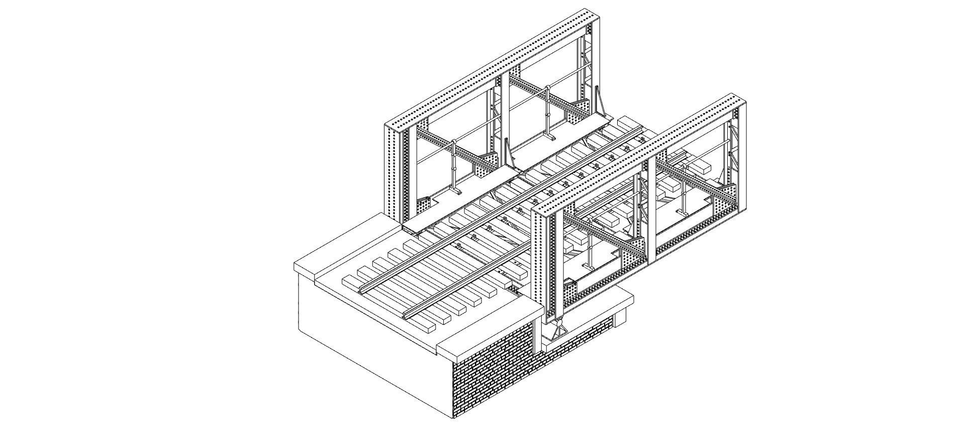 Historical Railroad Bridge 3D print model_1