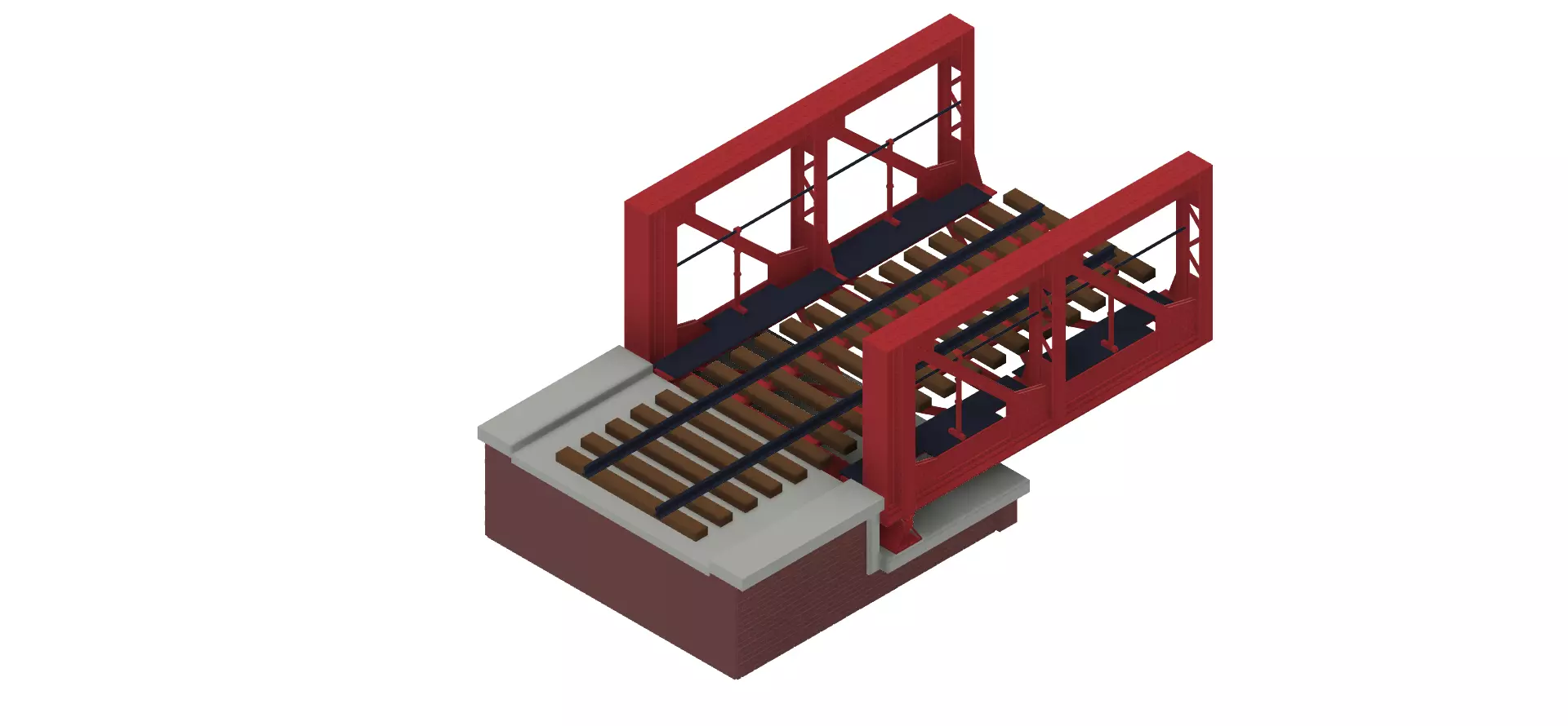 Historical Railroad Bridge 3D print model_0