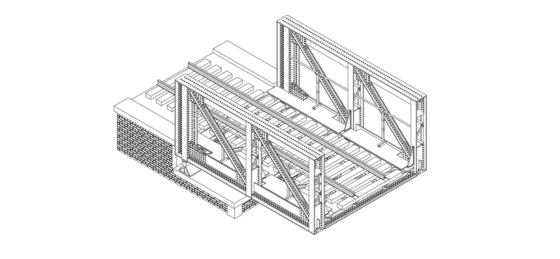 Historical Railroad Bridge 3D print model_3