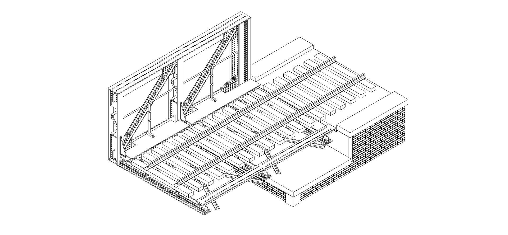 Historical Railroad Bridge 3D print model_17