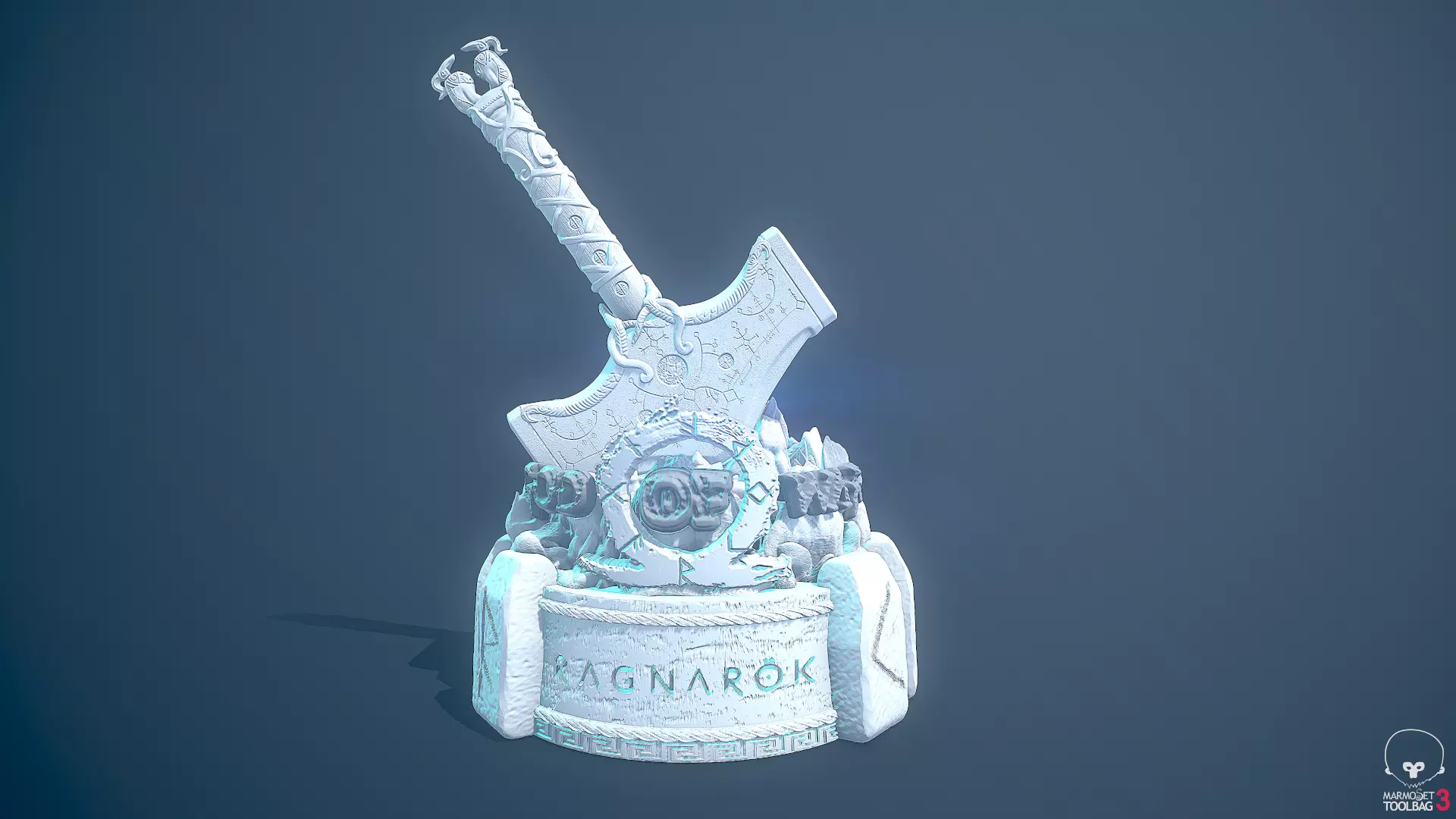 God of War Ragnarok - Mjolnir 3D print model_0