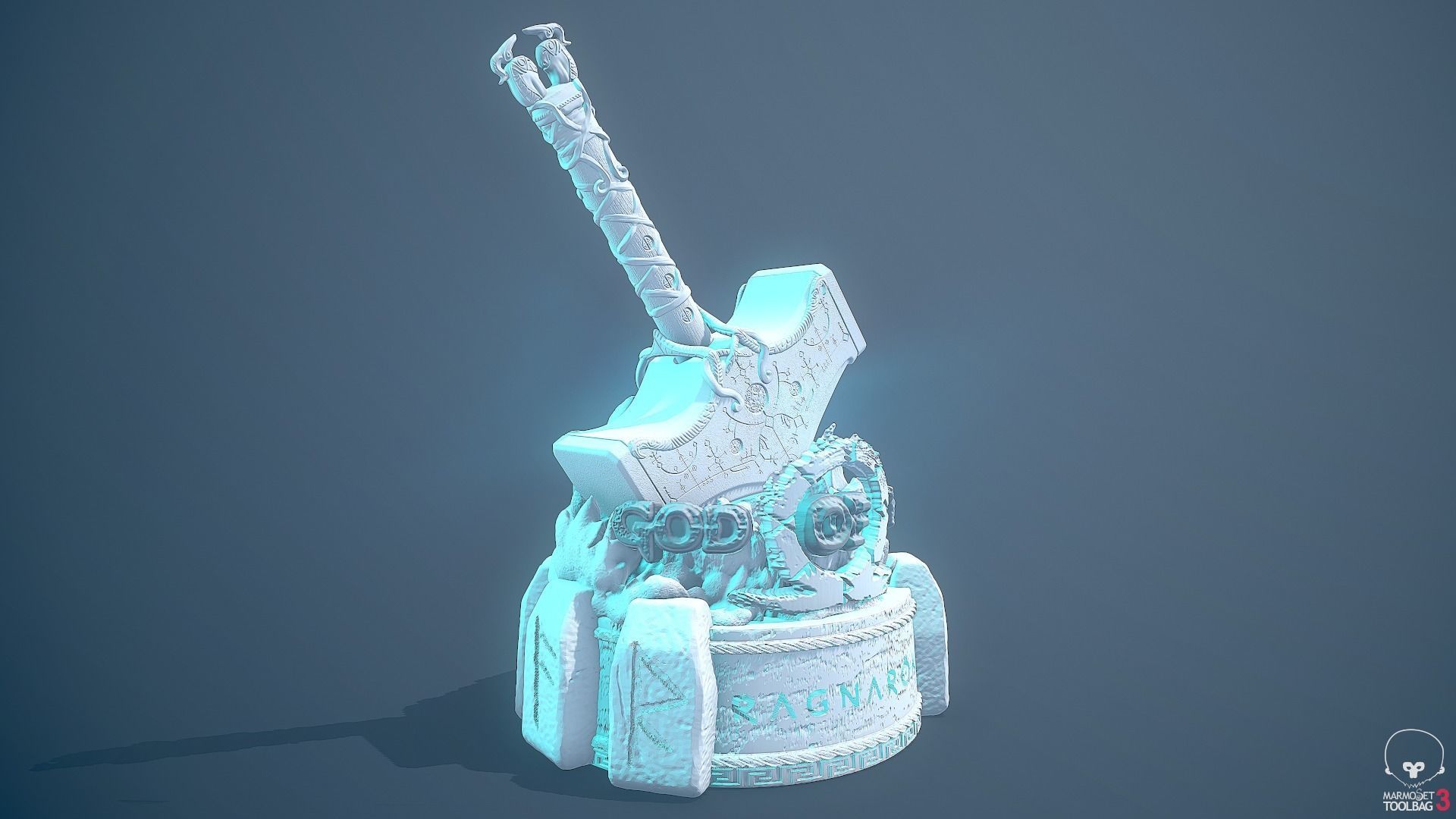 God of War Ragnarok - Mjolnir 3D print model_1