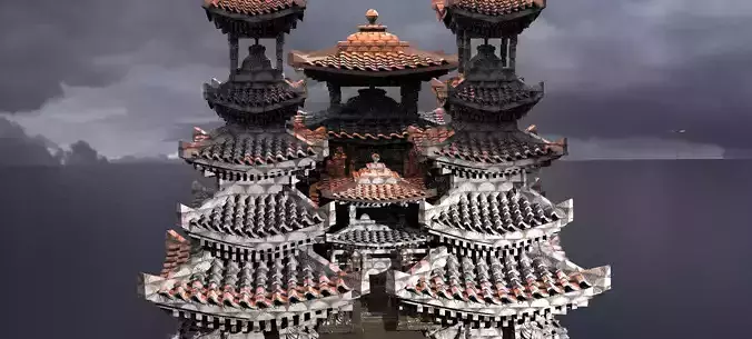 General Warlord Temples with Air ships Kitbash