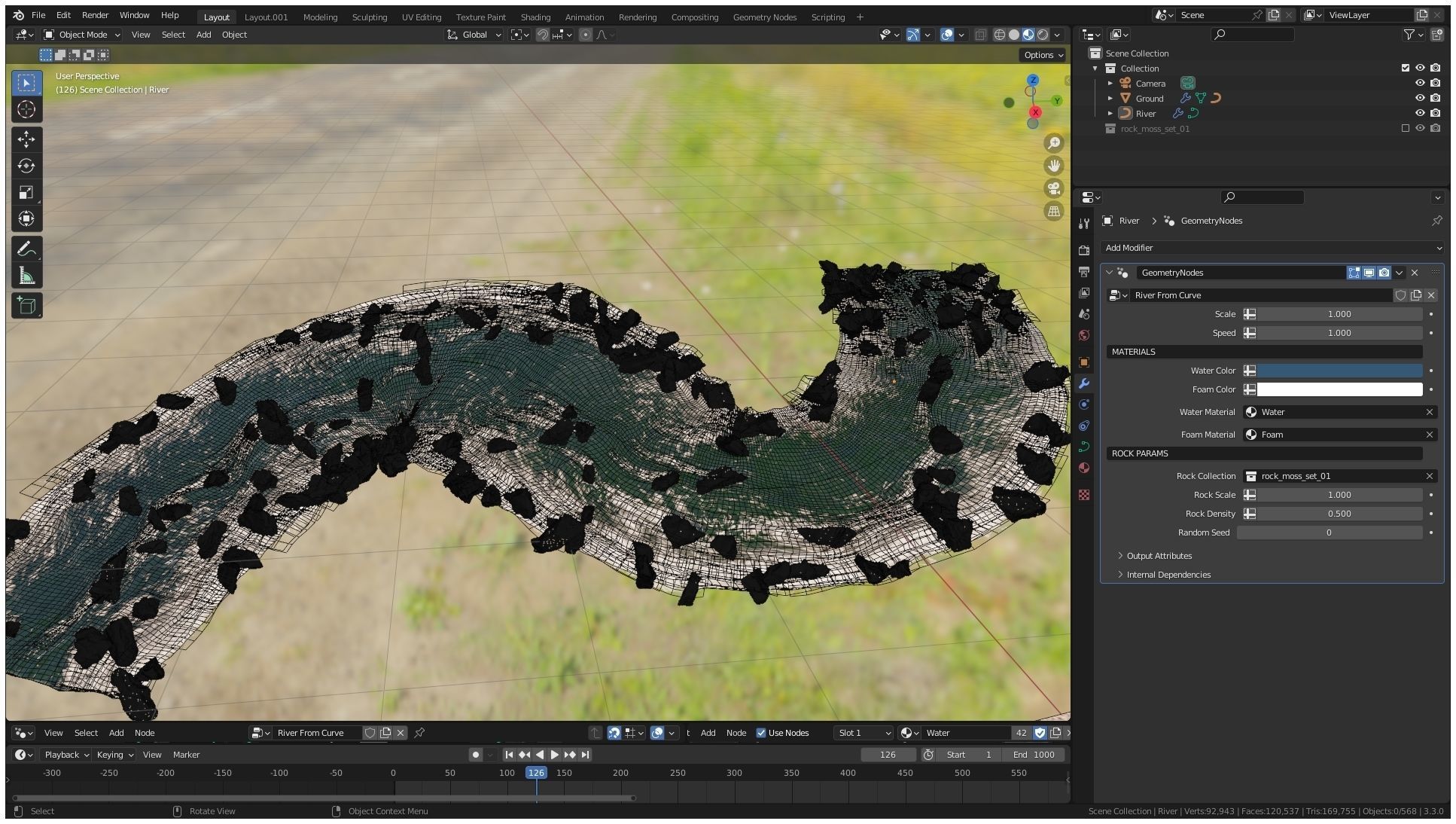 Realtime River Generator in Blender 3D model_4
