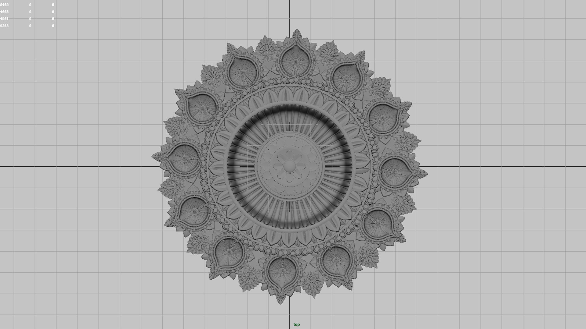 clay oil lamp  3D model_7