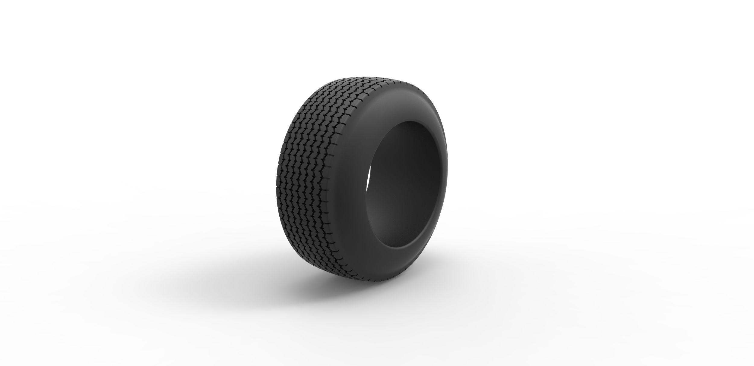 Dune buggy rear tire 28 Scale 1 to 25 3D print model_1