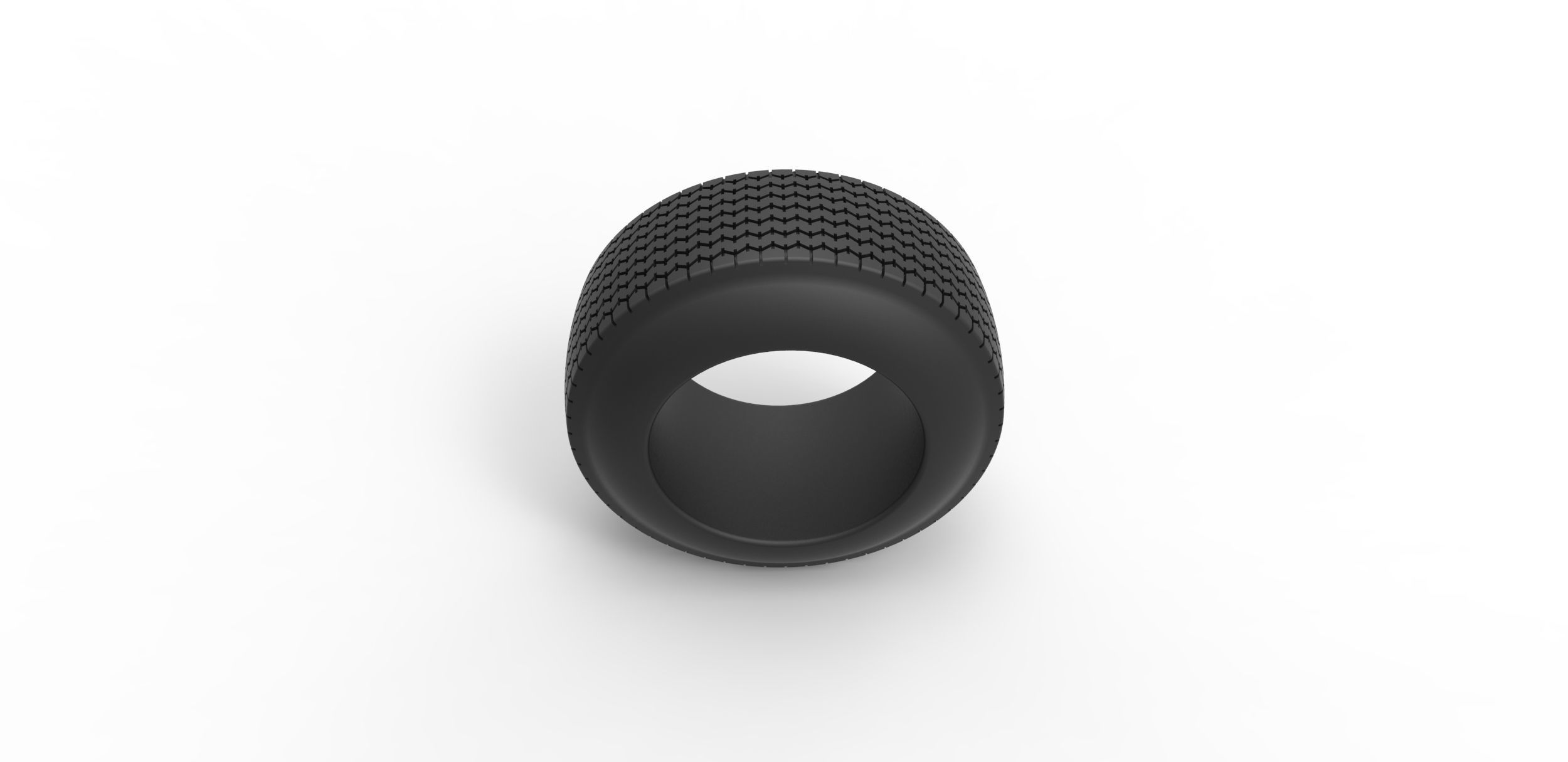 Dune buggy rear tire 28 Scale 1 to 25 3D print model_5