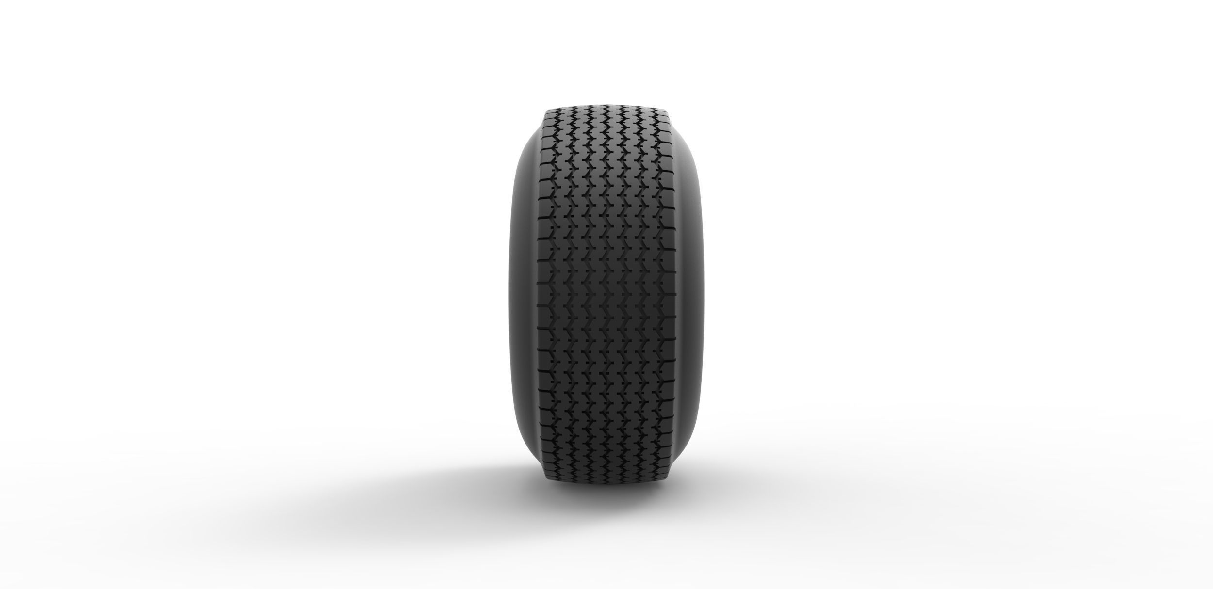 Dune buggy rear tire 28 Scale 1 to 25 3D print model_3