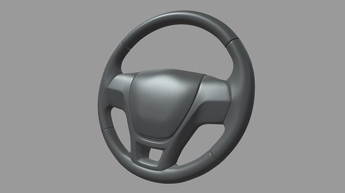 Steering Wheel Car Low-poly 3D model
