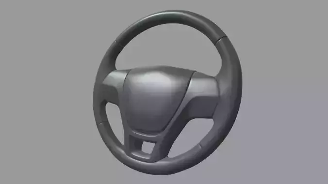 Steering Wheel Car Low-poly 3D model