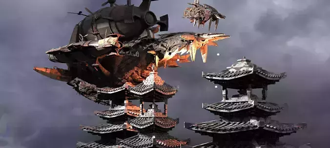 General Warlord Temples with Air ships 3 