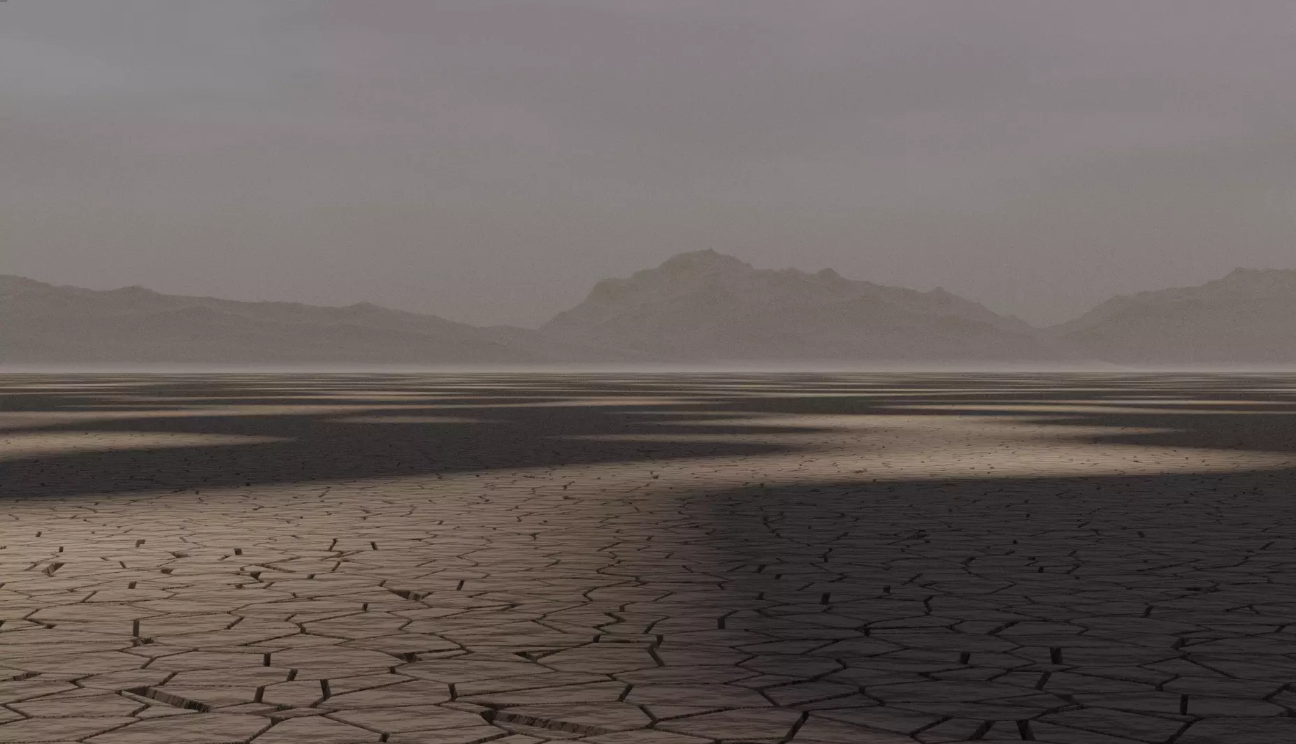 Realistic Dry Desert Scene Free 3D model