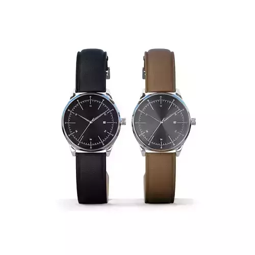 Watch 3D model two watches 3D model