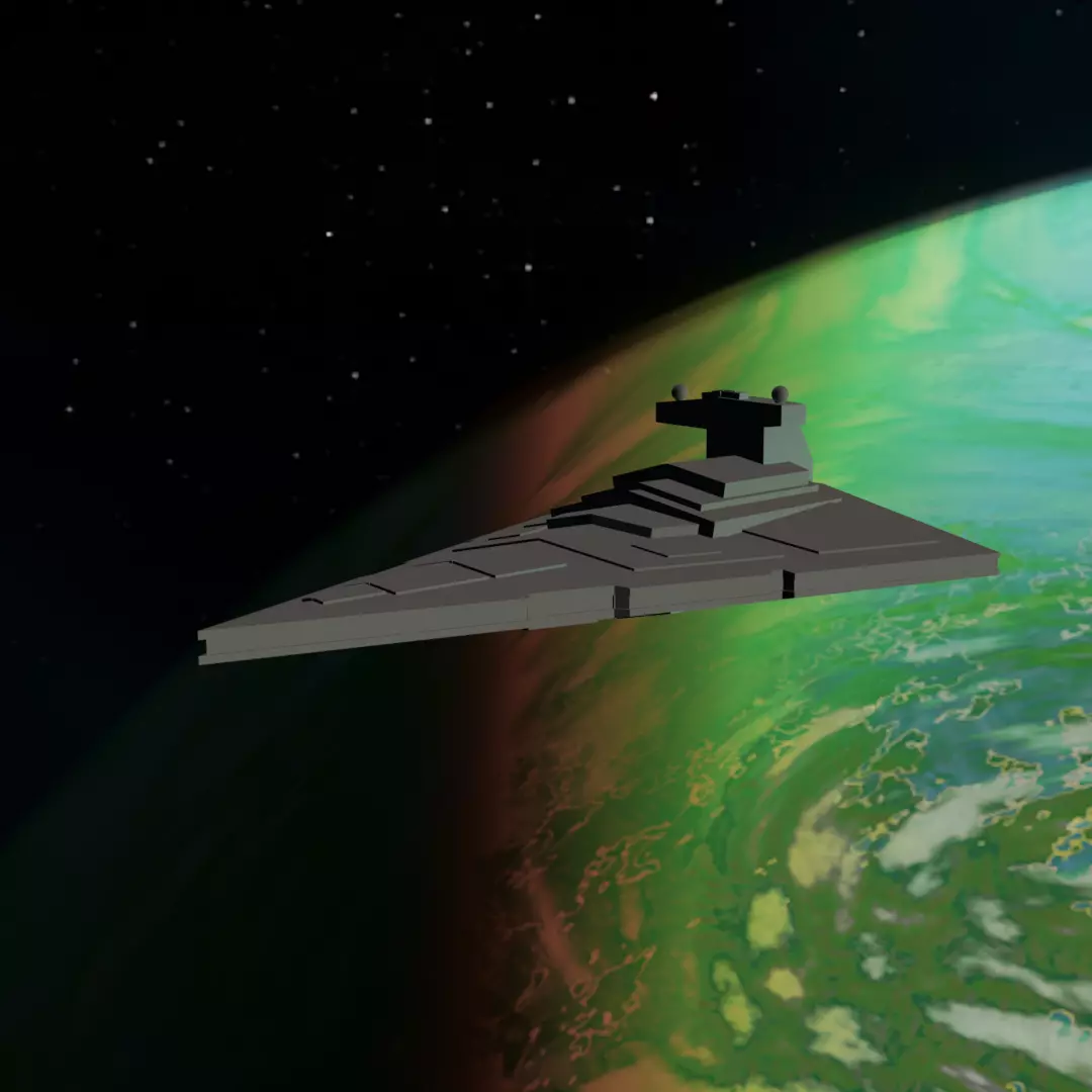 Low-Poly Star Destroyer 3D print model