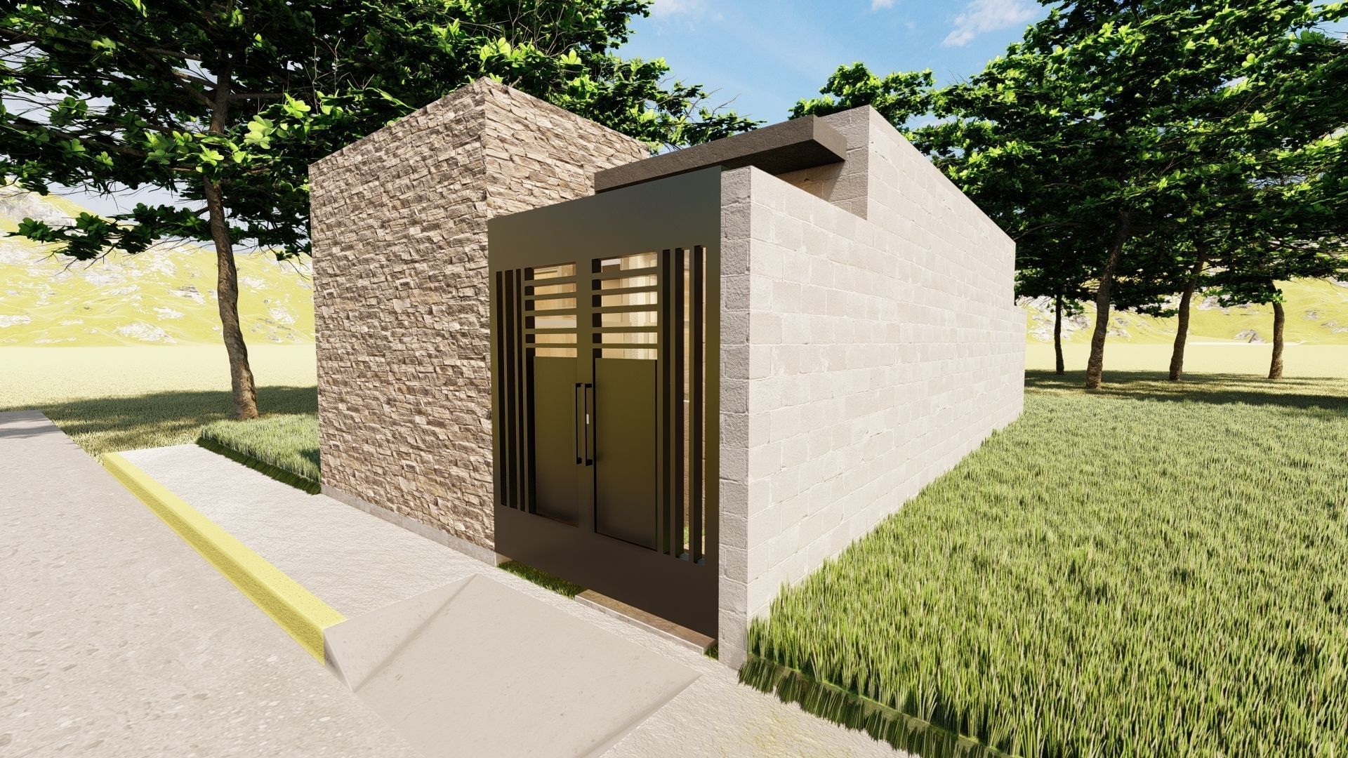 HOUSE 900 cm 475 cm 3D model_2