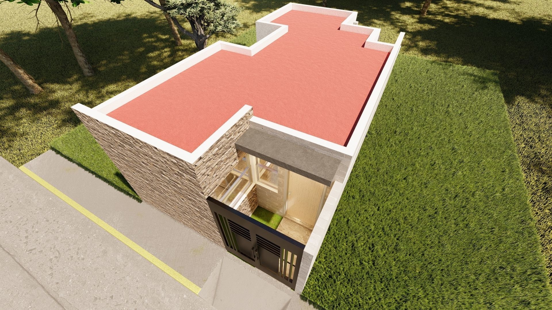 HOUSE 900 cm 475 cm 3D model_3