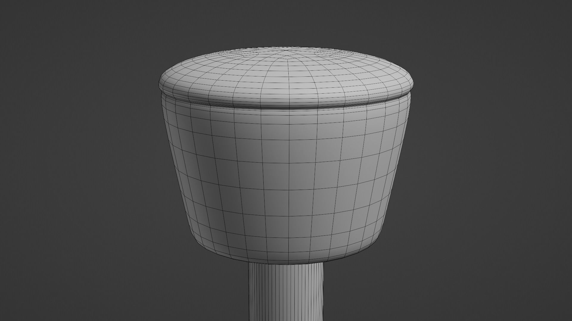 Retro Bar Stool 5 Low-poly 3D model_5
