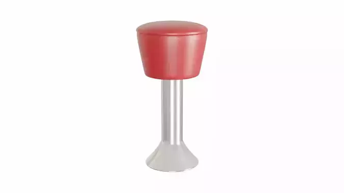 Retro Bar Stool 5 Low-poly 3D model