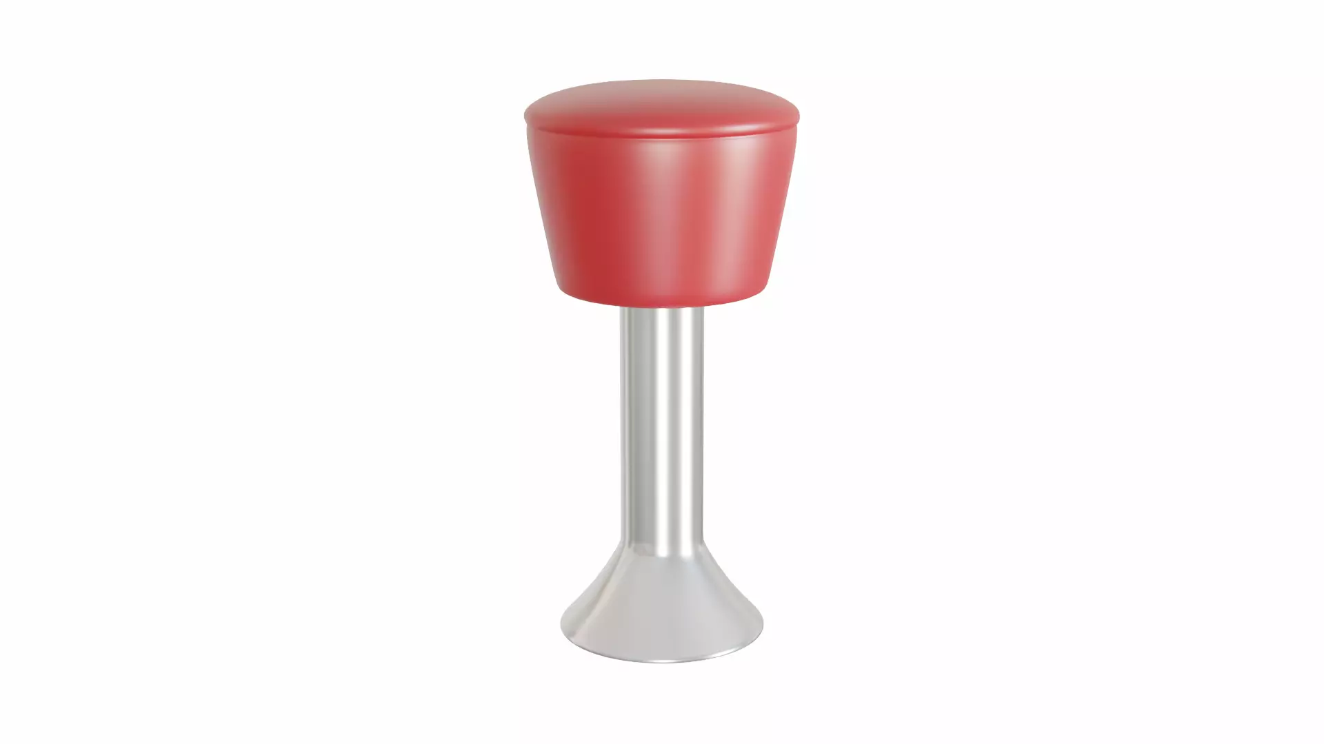 Retro Bar Stool 5 Low-poly 3D model_0