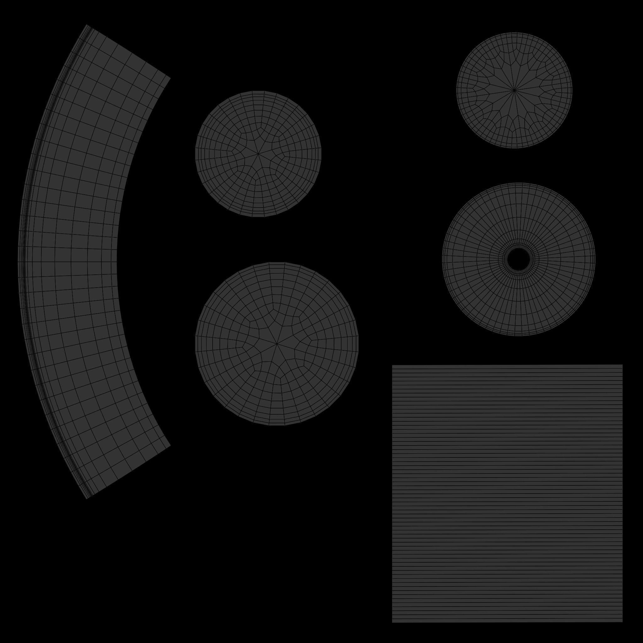 Retro Bar Stool 5 Low-poly 3D model_9