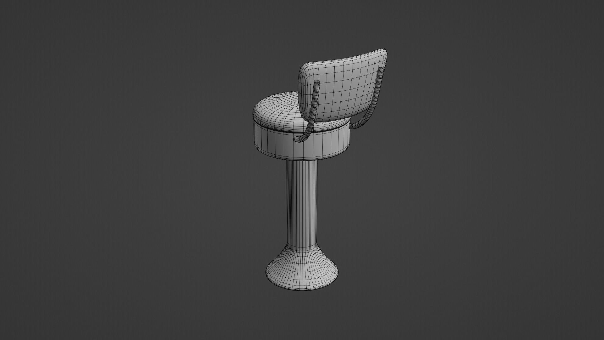 Retro Bar Stool 6 Low-poly 3D model_11