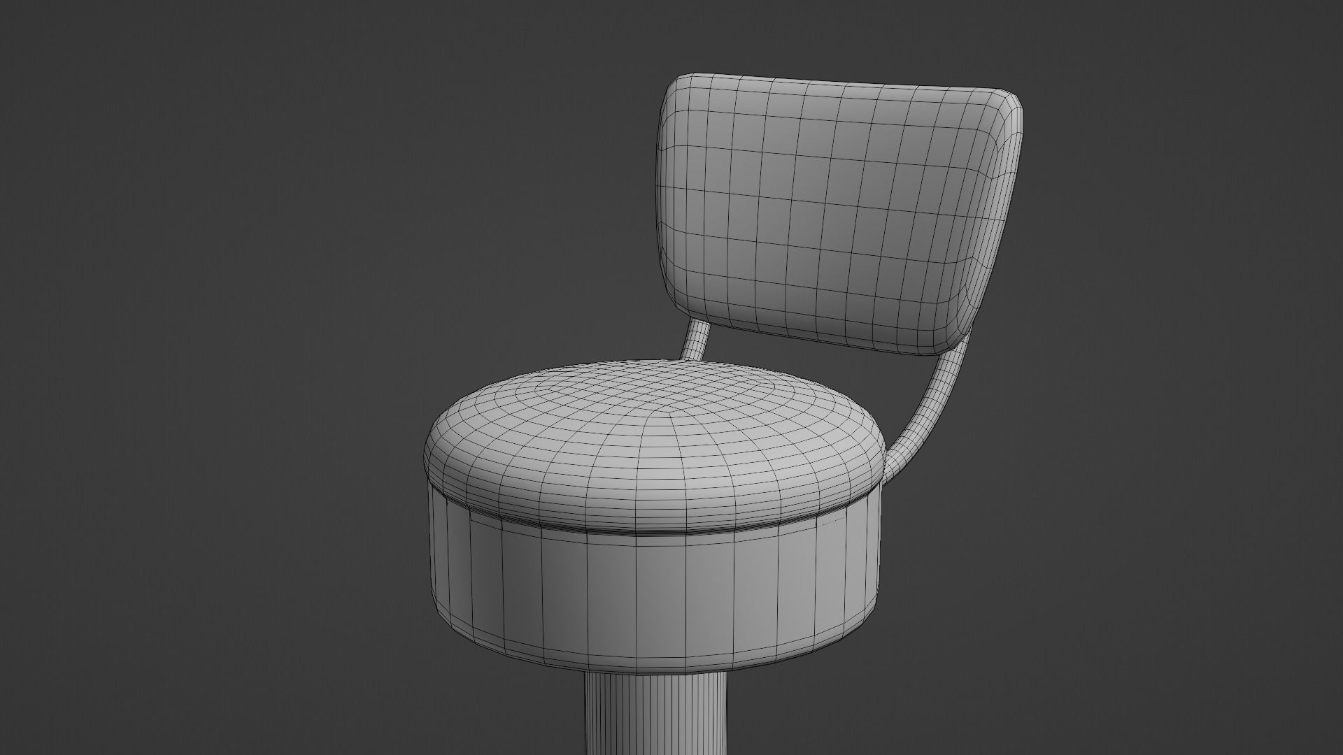 Retro Bar Stool 6 Low-poly 3D model_10