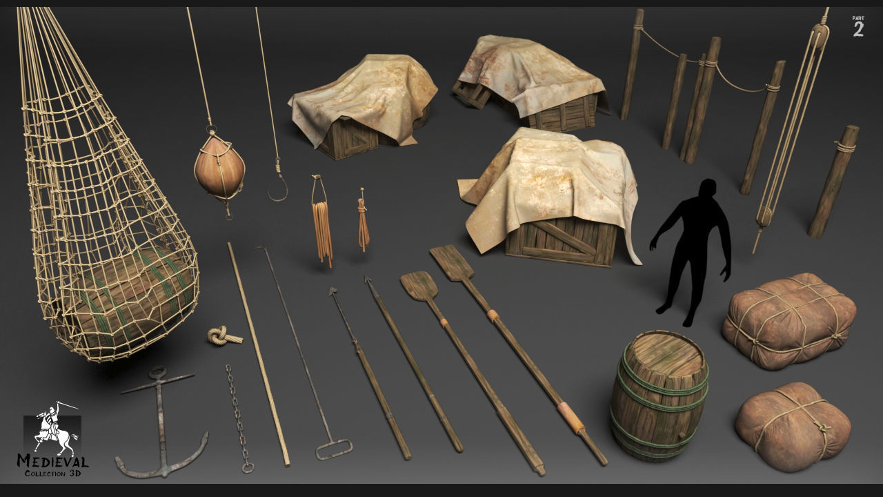 Medieval Collection  3D part 2 3D model_1