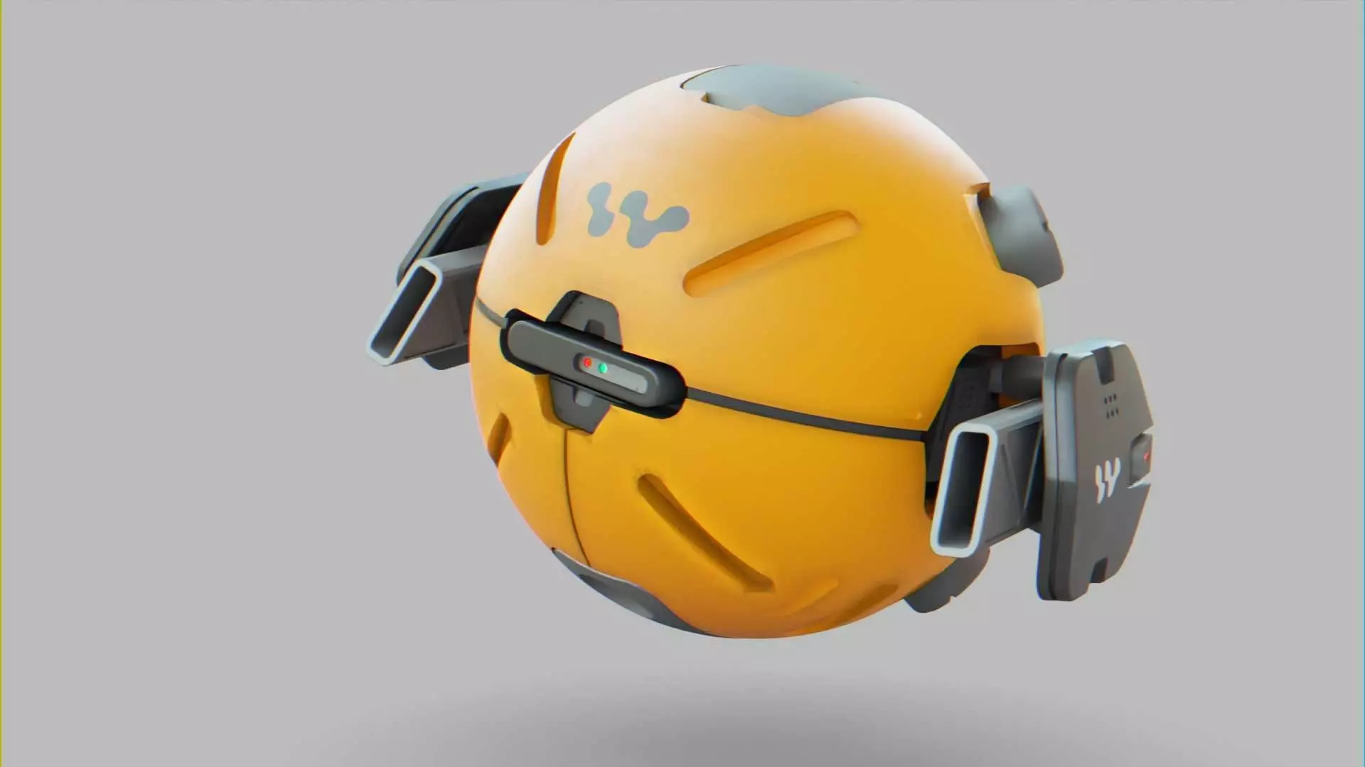 BALL DROID F-100 RIGGED 3D model_0