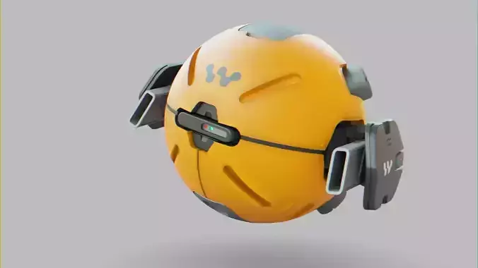 BALL DROID F-100 RIGGED 3D model BALL DROID F-100 RIGGED 3D model